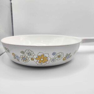 GUC Vintage 70's CorningWare Floral Bouquet 6.5" Skillet P-83-B P-81-B Pyrex Pan